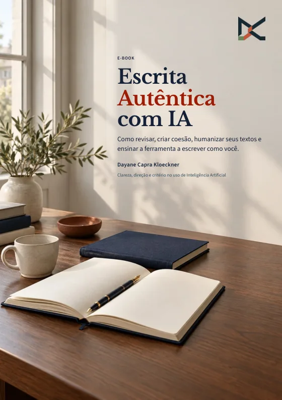 Capa do e-book Escrita Autêntica com IA